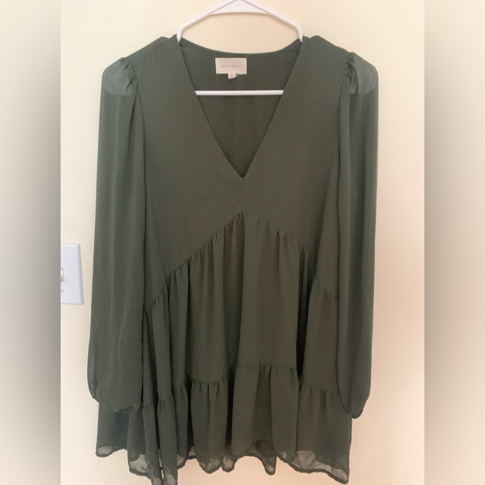 Melloday Olive Green Shirt